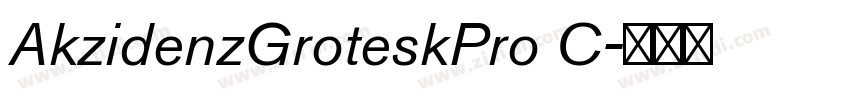AkzidenzGroteskPro C字体转换